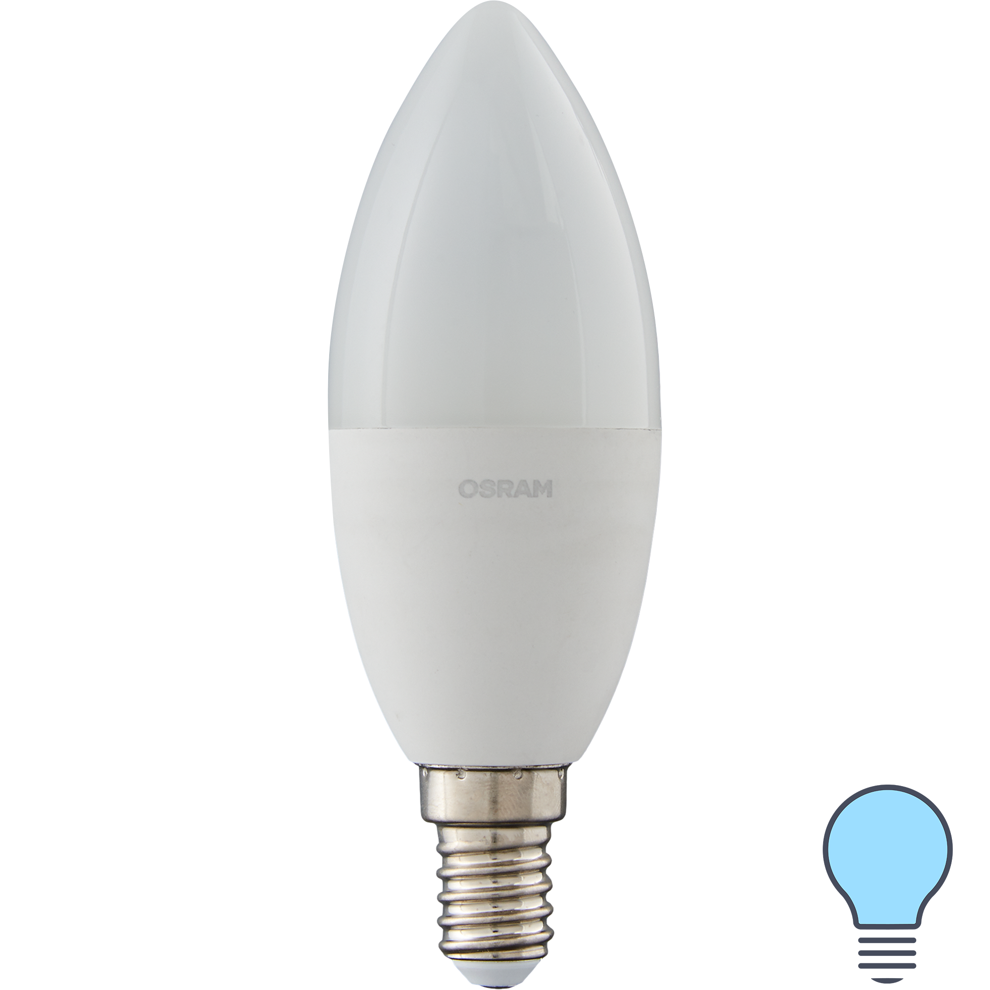82807742 Лампа светодиодная Antibacterial E14 220-240 В 7.5 Вт свеча 806 лм холодный белый свет STLM-0036340 OSRAM