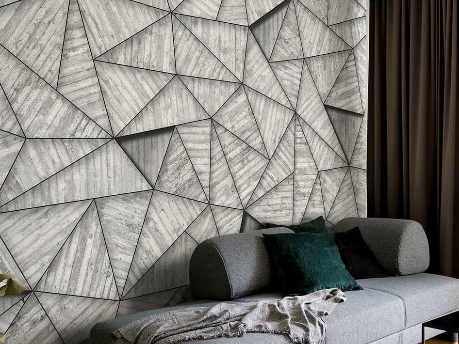 Геометрические обои ПВХ бесплатно, экологически чистые, моющиеся WallPepper CONCRETO ARCH-00097721