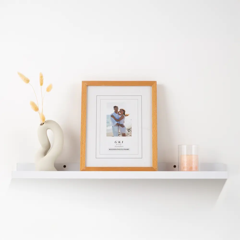 Настенная полка KONSENSA 60x10см со скрытым креплением МДФ цвет белый STLM-2113702 - Вид №7