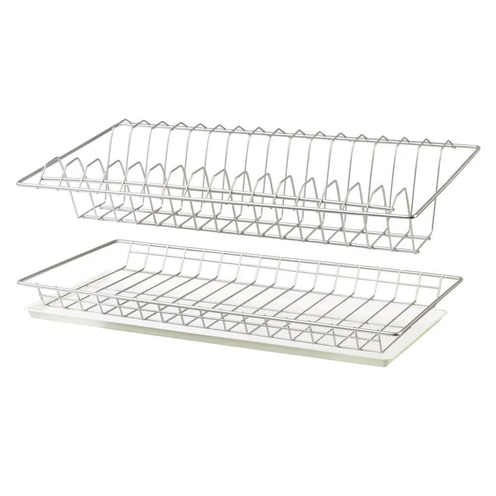 Santreyd — Двухуровневая сушилка для посуды в шкаф, серебристый металл 88109661 STLM-0076743