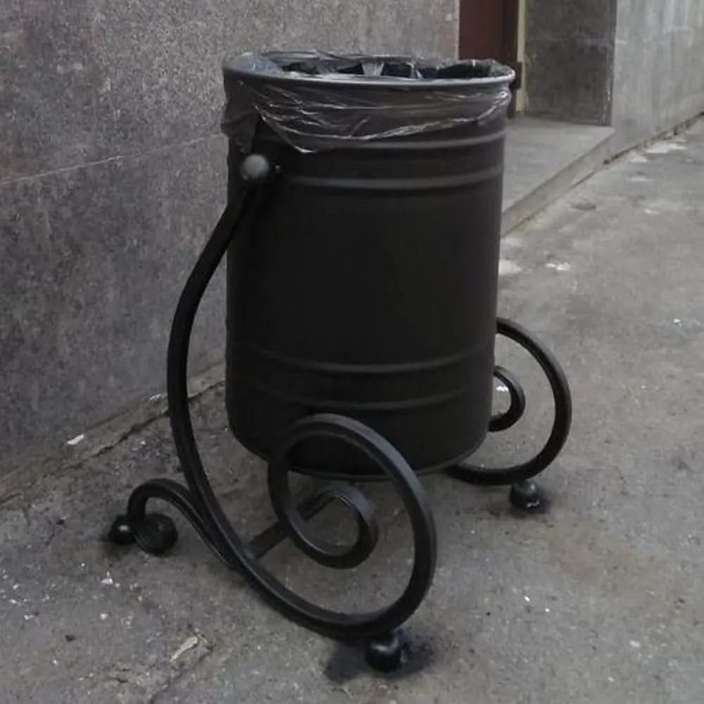 Урна ø36 h48 см металл черный с элементами ковки Santreyd STLM-2152641 - Вид №5