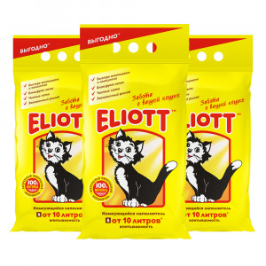 ПР0051928*3 Наполнитель для кошачьего туалета Clumping комкующийся 5кг (упаковка - 3 шт) ELIOTT