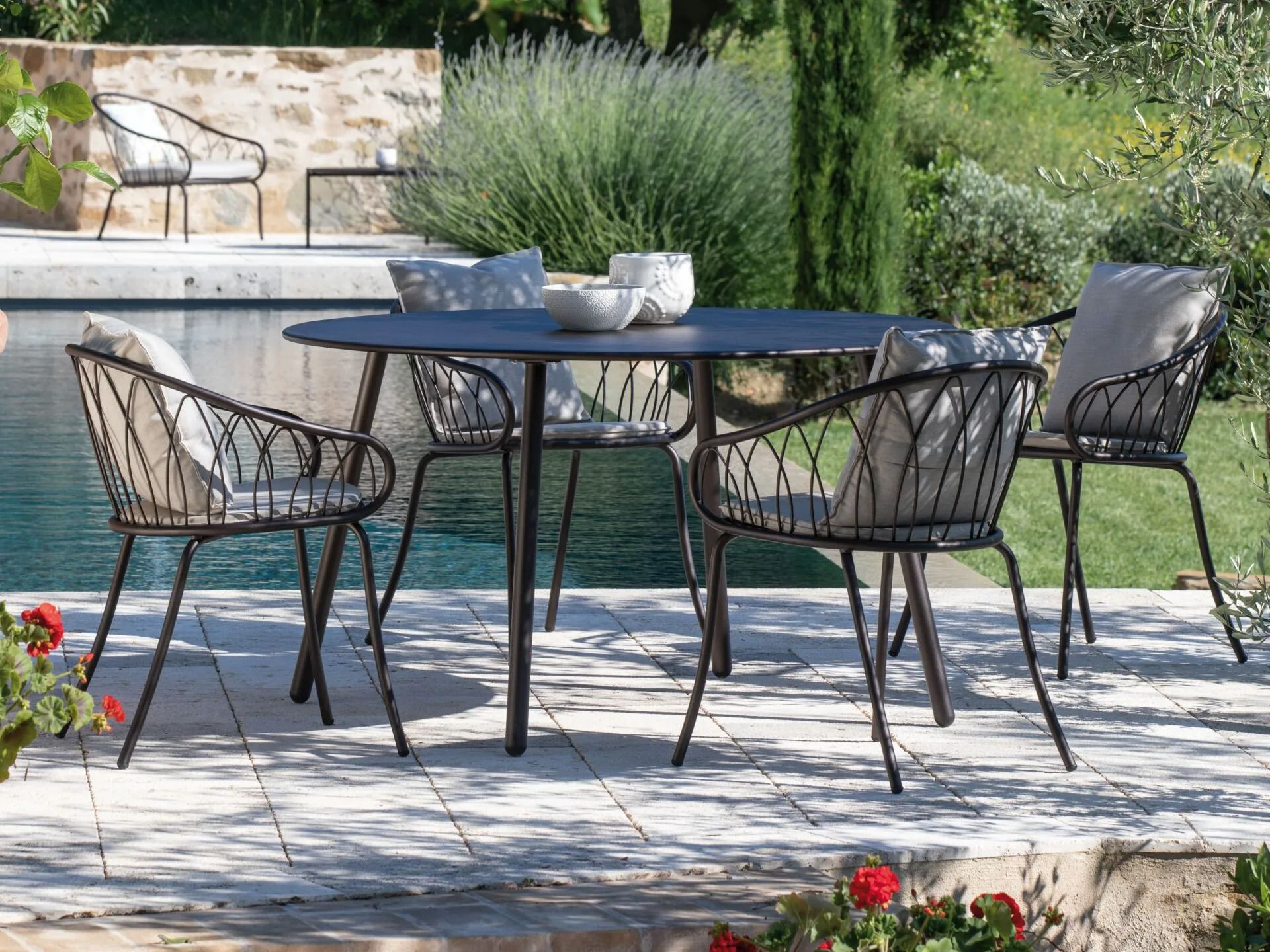 Металлический штабелируемый садовый стул Vermobil Флора ARCH-00000713 - Вид №2