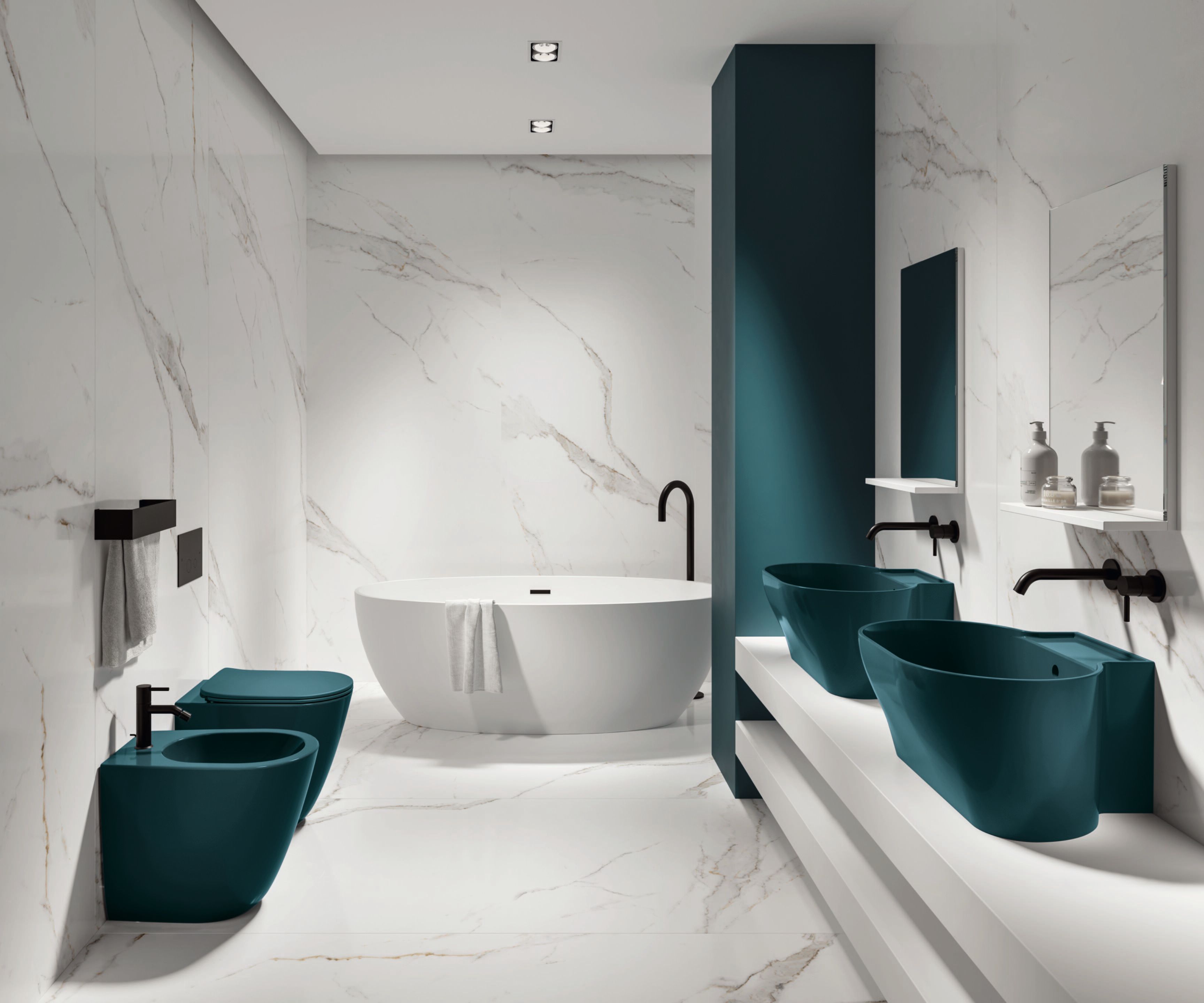 Керамическая столешница/подвесной овальный умывальник COLAVENE Tino&amp ARCH-00029716 - Вид №10