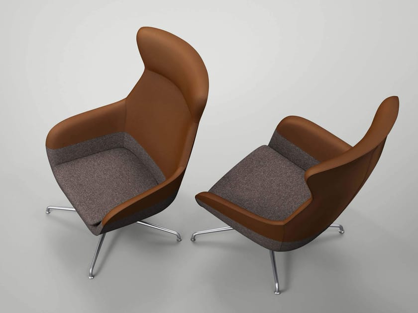 Тканевое кресло с подлокотниками с высокой спинкой Brunner crona ARCH-00059585