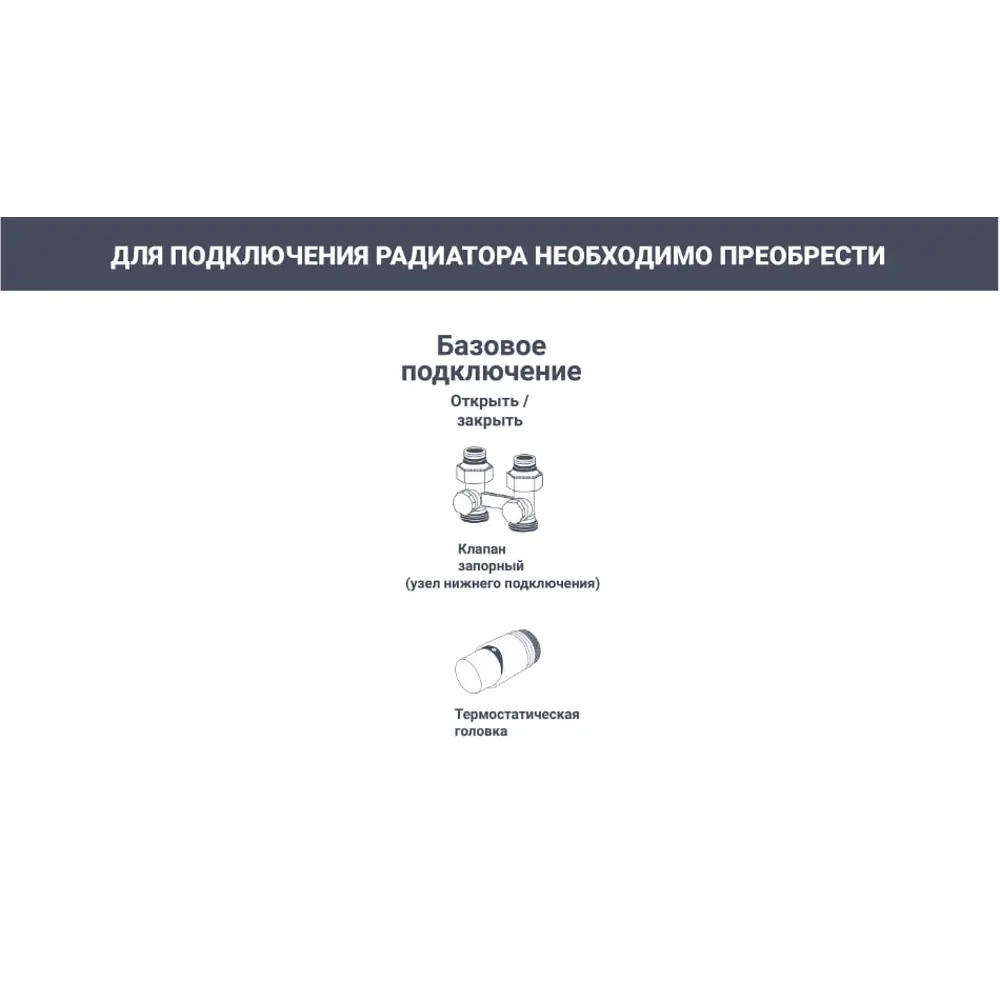 Радиатор трубчатый Irsap Tesi RR218001001A426N01 1735/65 10 секций нижнее подключение сталь белый STLM-2110337 - Вид №5