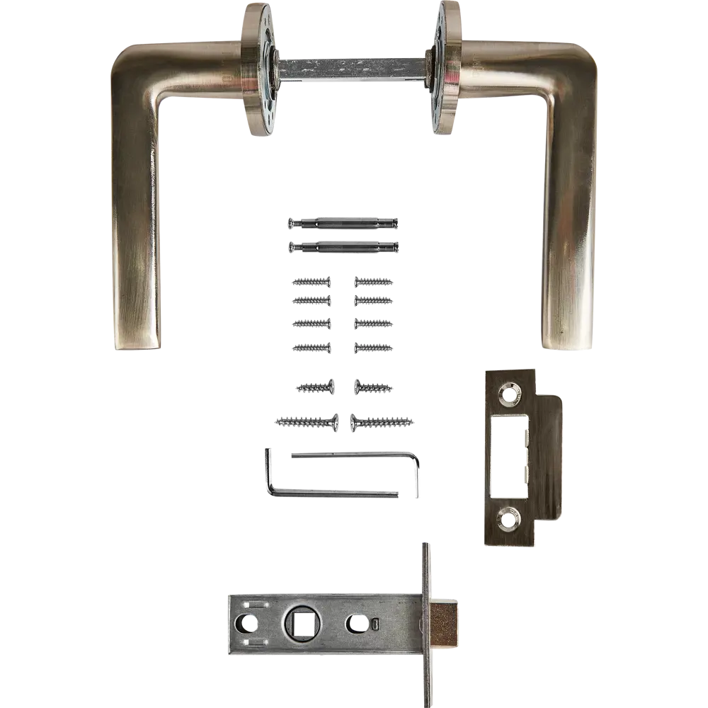 Дверные ручки Punto Spark без запирания комплект цвет матовый никель STLM-2076965 - Вид №1