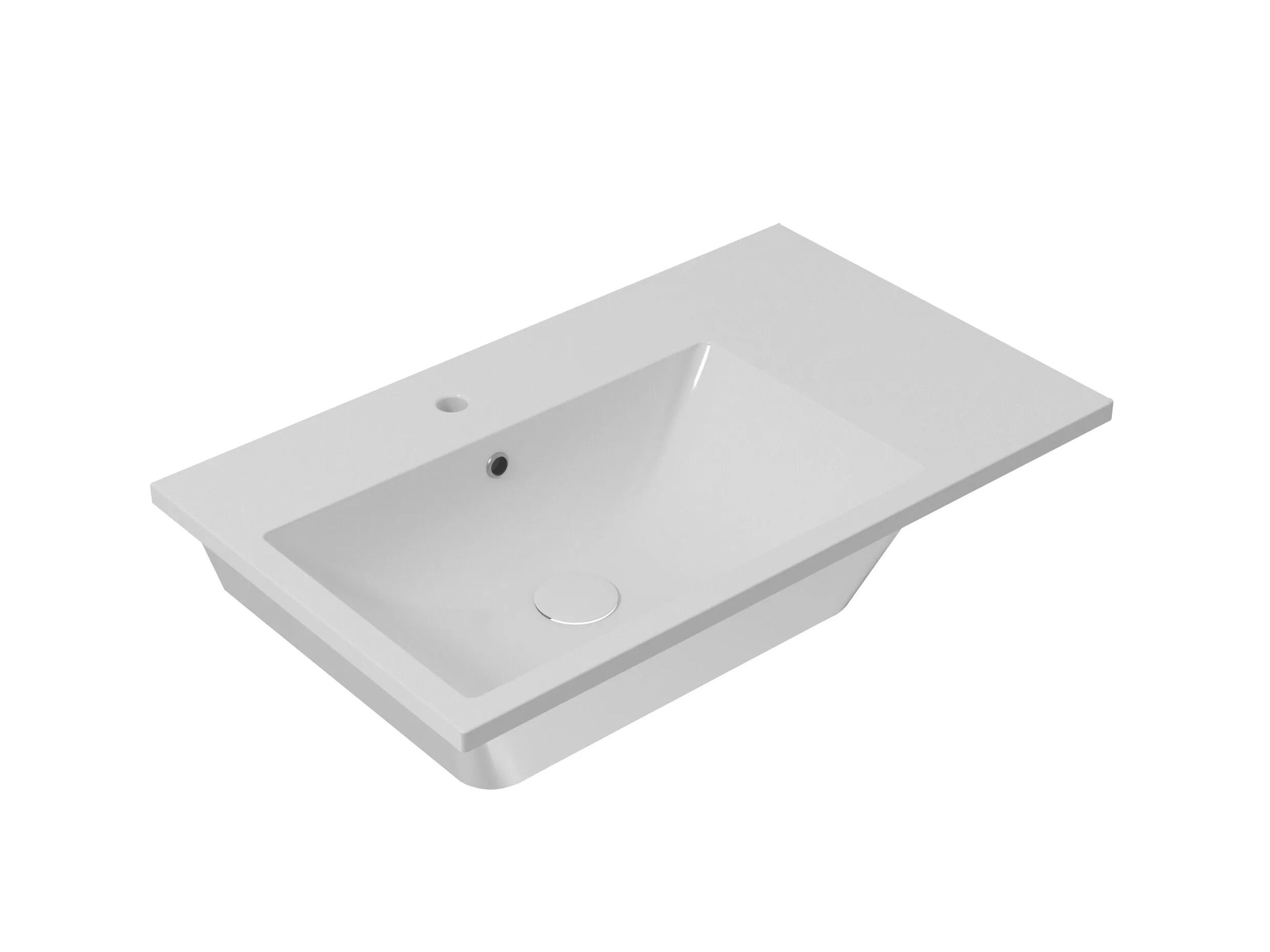 Керамическая раковина для ванной комнаты с столешницей Olympia Ceramica TUTTO EVO ARCH-00027398 - Вид №1