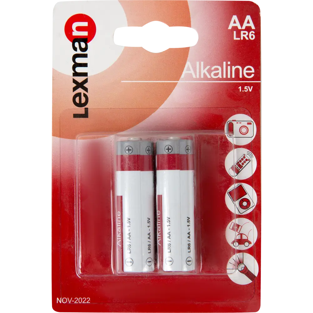 Батарейка алкалиновая Lexman AA 2 шт STLM-2173959
