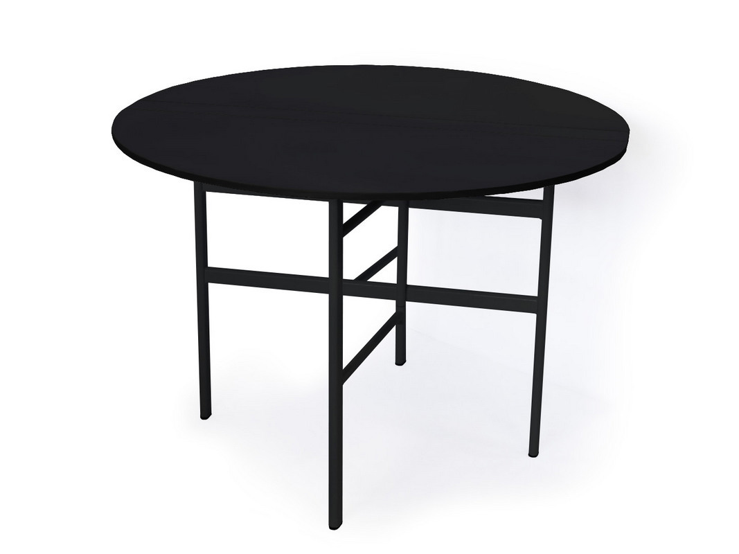 90557341 Кухонный стол Фалена круг 100x100 см ЛДСП цвет черный STLM-0280758 СТОЛМЕТ