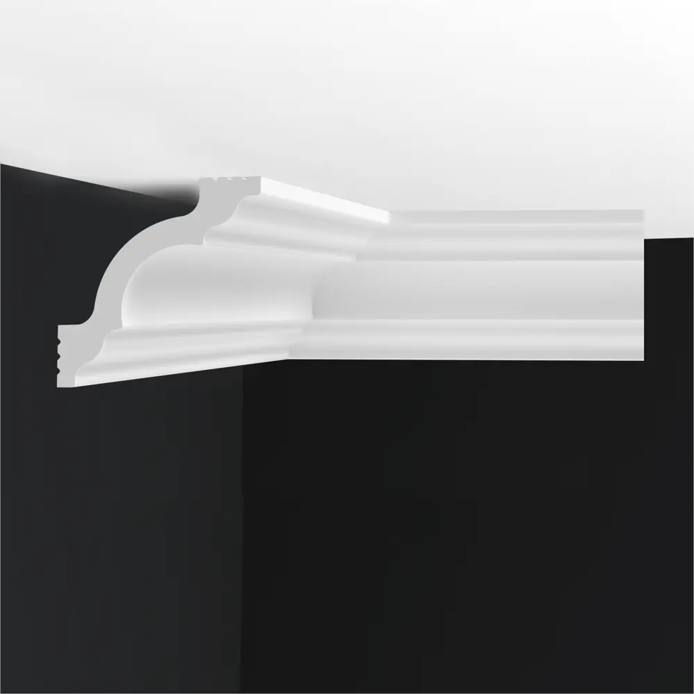 FORMAT Уголок для потолочного плинтуса 250 мм белый 4 шт - элегантное завершение интерьера 83410889 STLM-0041090