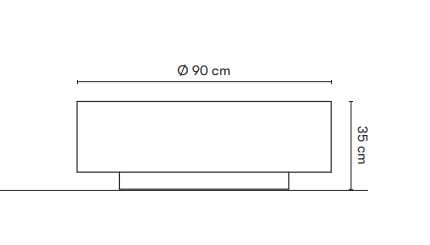 Круглый журнальный столик с кварцевым верхом ORO NERO Collection Hole ARCH-00080782 - Вид №4