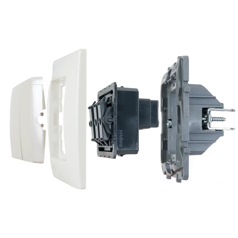 Трёхклавишный выключатель Legrand Etika для скрытого монтажа в цвете слоновая кость 17356396 STLM-0007978 - Вид №5