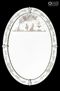 3635 ORIGINALMURANOGLASS Венецианское зеркало Август - муранское стекло OMG  см