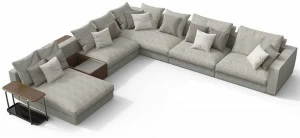 Giorgetti Модульный угловой диван из ткани с шезлонгом Skyline