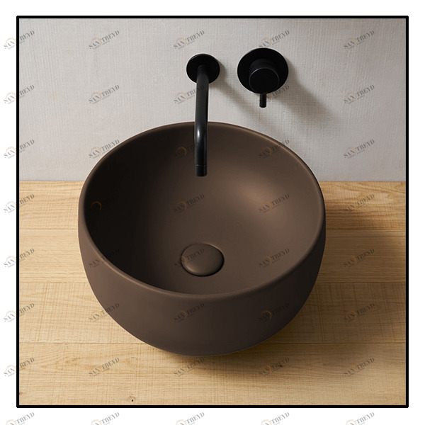 BAERAAN Накладная раковина на столешницу  круглая Ceramica Cielo 