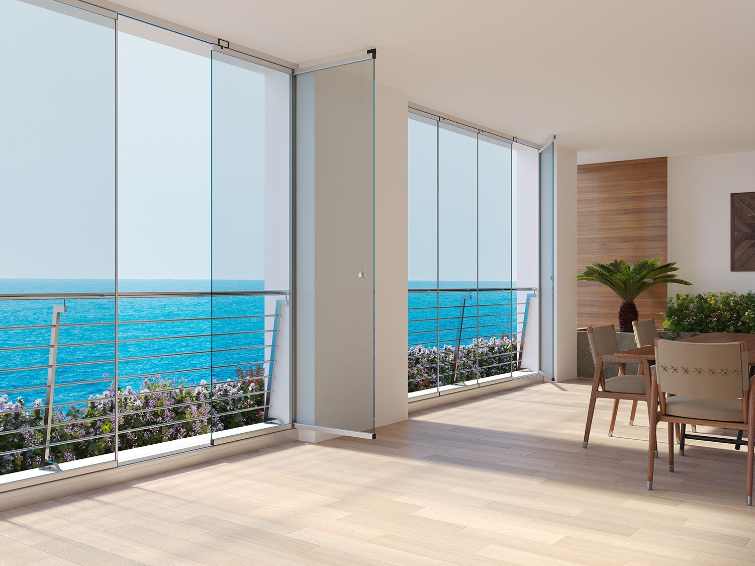 Алюминиево-стеклянное раздвижное окно Mv Line панорамное остекление / ширма ARCH-00088759