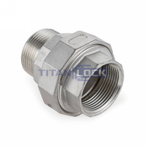 Американка нержавеющая (AISI304) 1-1/4", ВР/НР TL1.1/4UFM TITAN LOCK