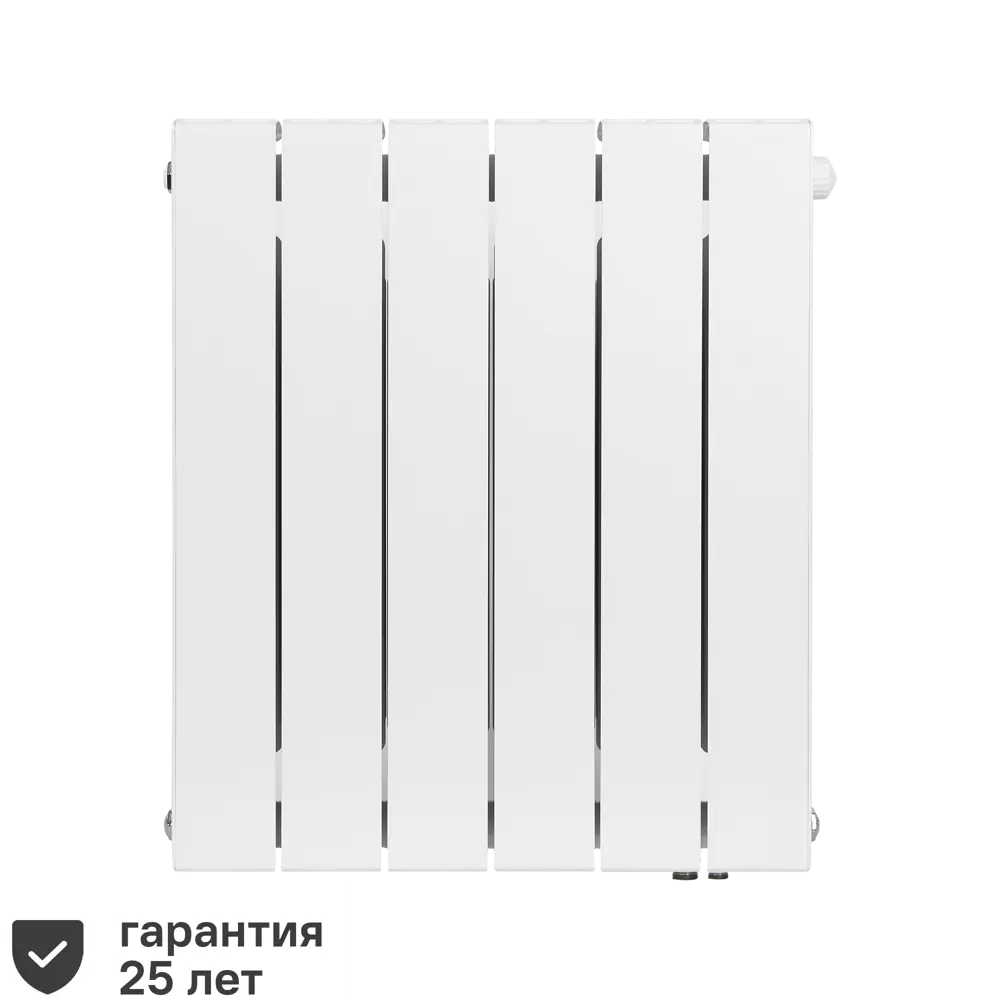 Радиатор секционный Rifar Supremo 500/90 биметалл 6 секций нижнее правое подключение цвет белый 82392046 STLM-2017041