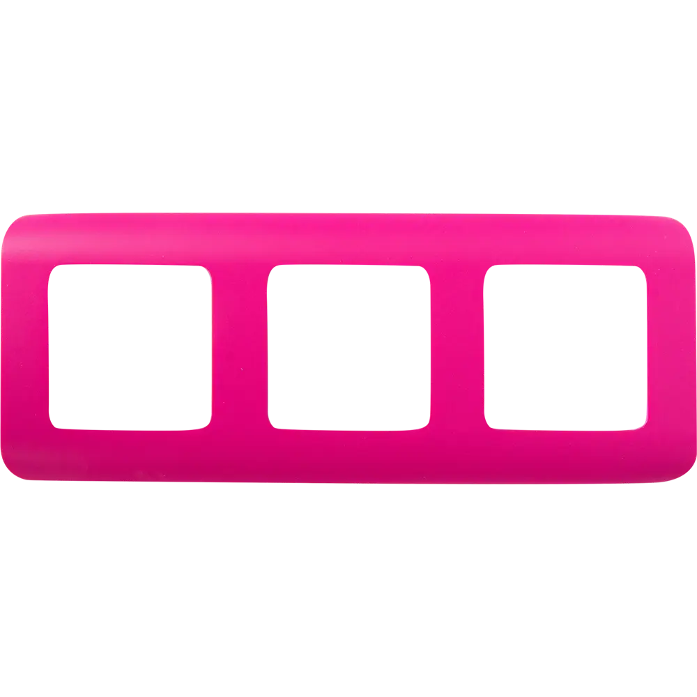 Рамка для розеток и выключателей Lexman Cosy 3 поста, цвет фуксия STLM-2209112