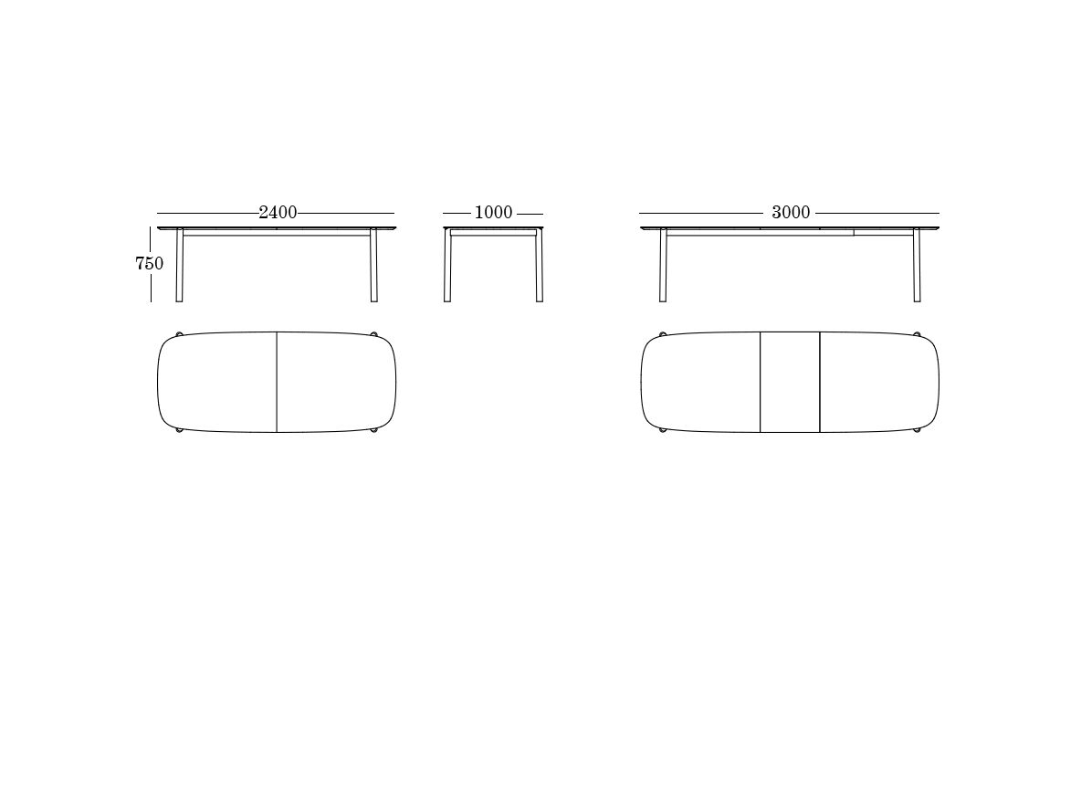 Деревянный прямоугольный обеденный стол ONDARRETA Juno ARCH-00114271 - Вид №3
