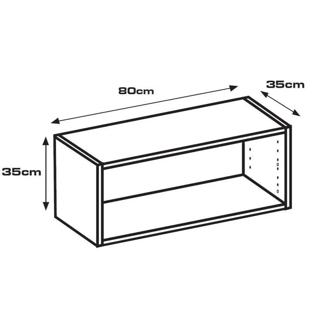 Каркас навесной 80x35x35 см, ЛДСП, цвет белый DELINIA STLM-2174612 - Вид №3