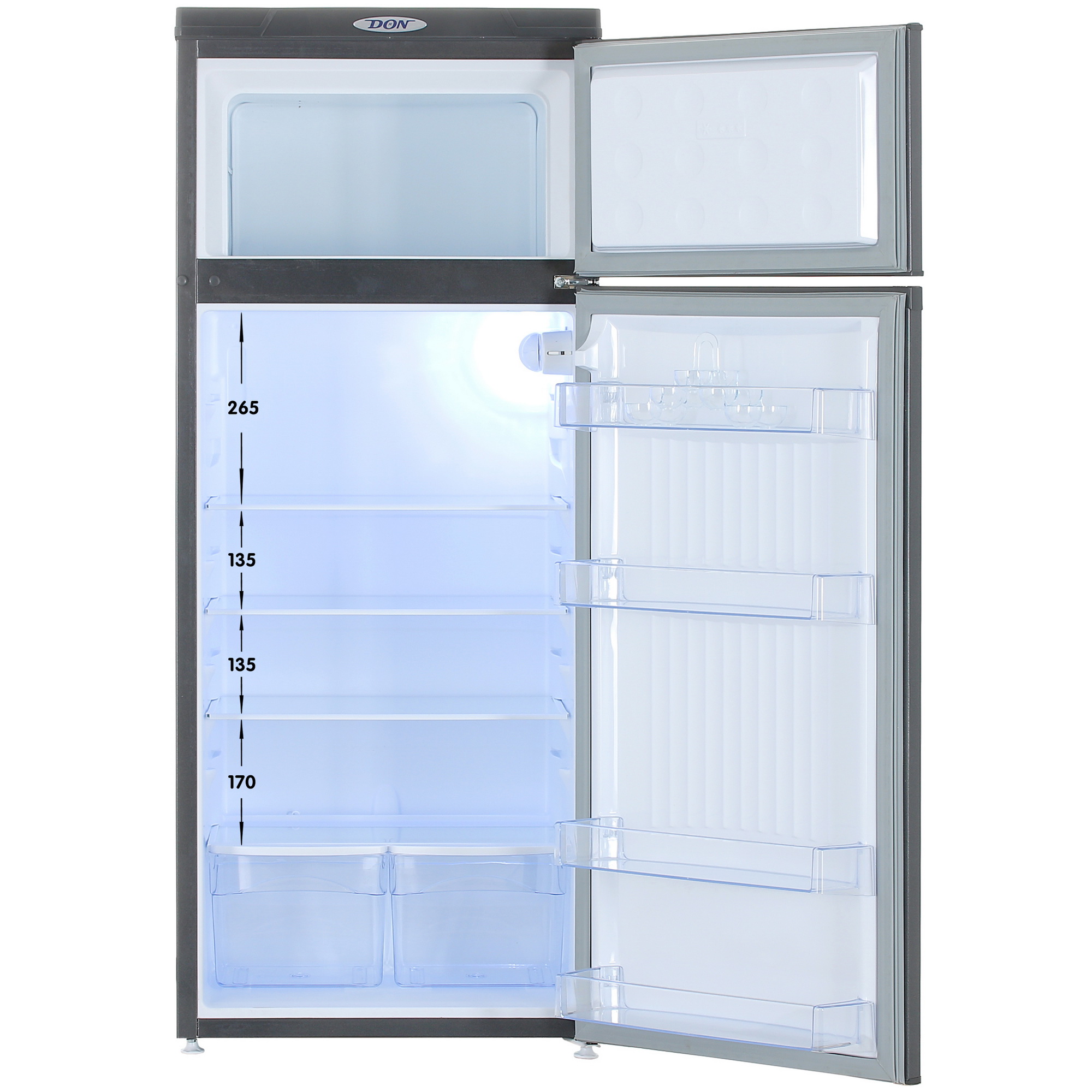 5301358 Холодильник с морозильником   DON R-216 G серый STDN-0024592 - Вид №1