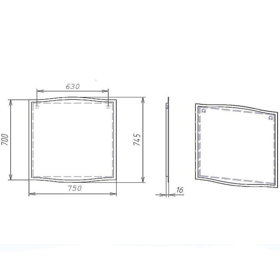 Зеркало Alvaro Banos Carino 75 с LED подсветкой Santreyd 8402.6000 - Вид №2