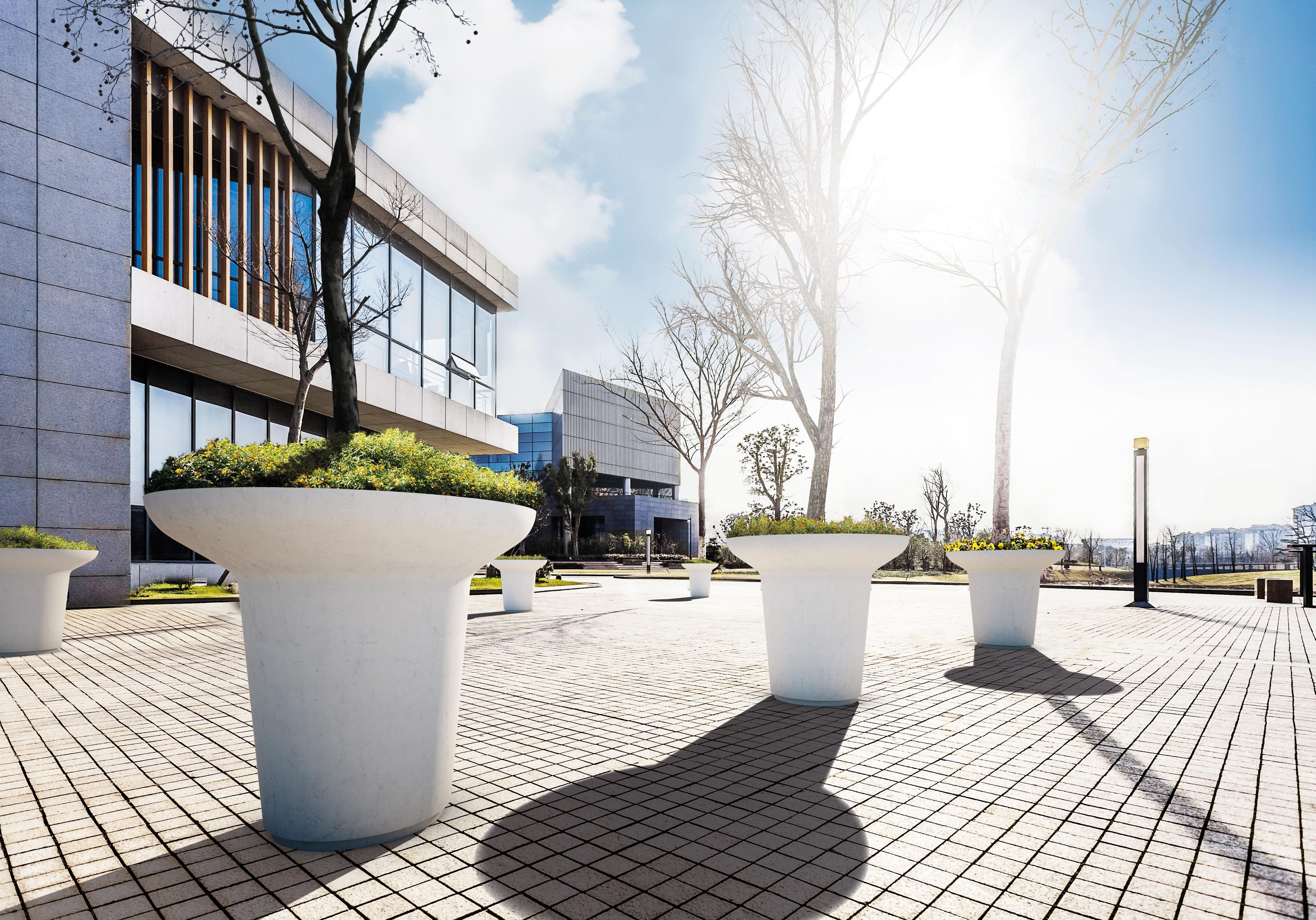 Реконструированный камень круглый высокий плантатор Metalco BALZAC F ARCH-00021281