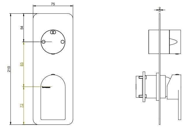 Набор для душа из латуни с ручным душем Rubinetterie Treemme Ran ARCH-00037570 - Вид №2