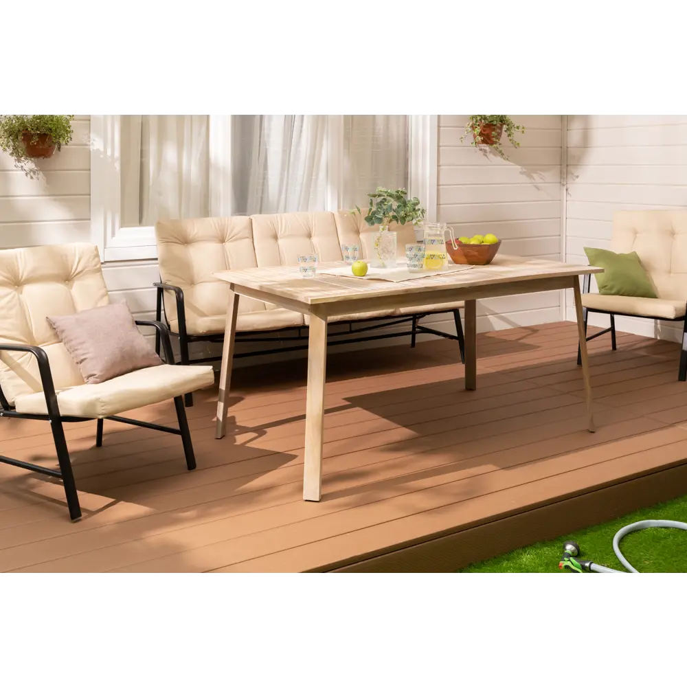 Стол садовый раздвижной Naterial Solis Butterfly 150-200x90x76 см акация светло-коричневый Товар без серии STLM-2079552 - Вид №15