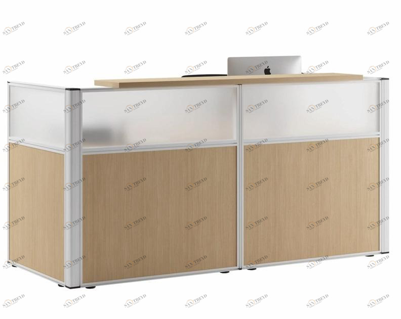 Ersa Модульная стойка администратора из дерева и травленого стекла sun-id-1399668