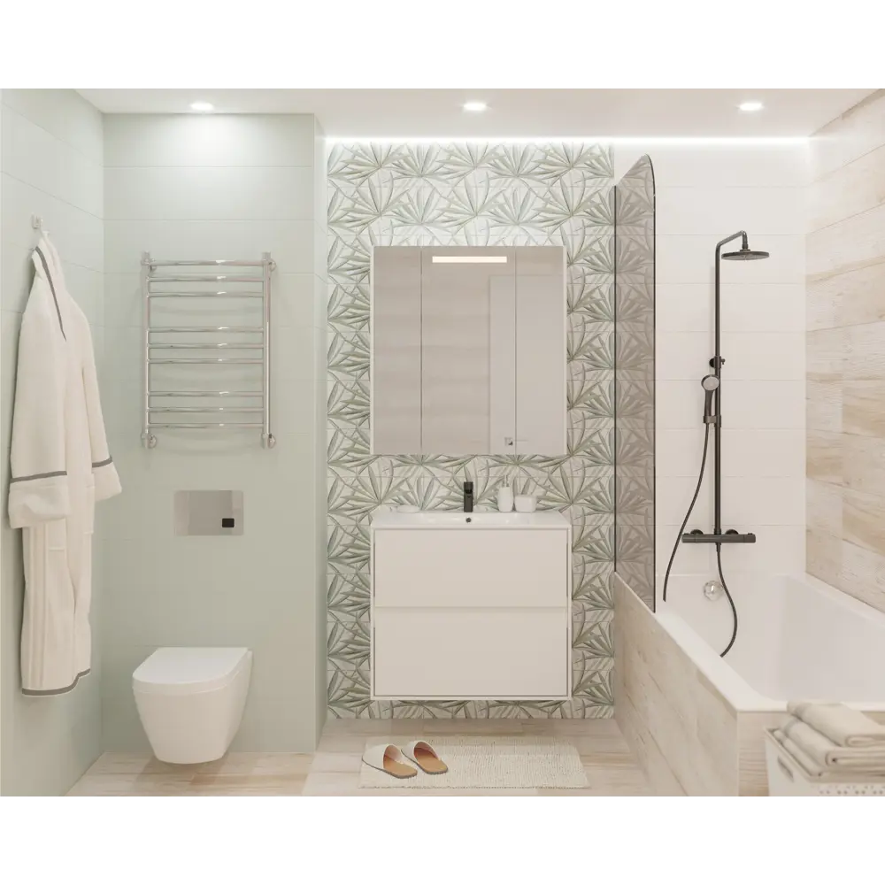 Плитка настенная LB Ceramics Моана 19.8x39.8 см 1.81 м² матовая цвет шалфей Play Моана STLM-2020477 - Вид №4