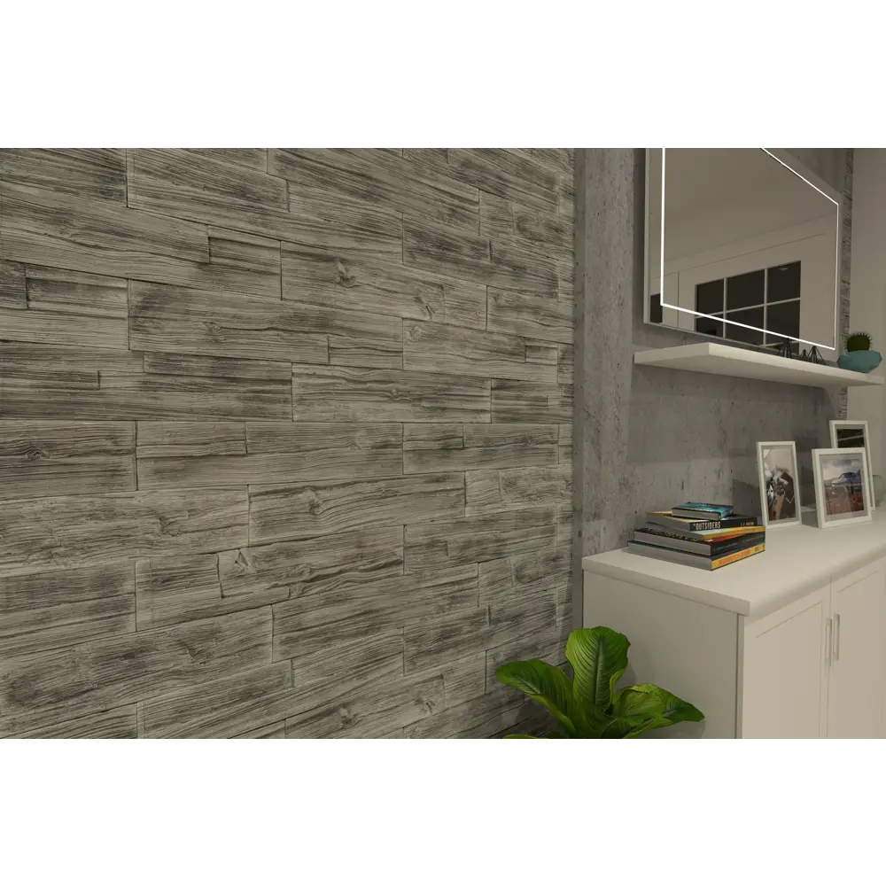 Камень искусственный Monte Alba Вуд Стоун серый 0.55 м² STLM-2181521 - Вид №1