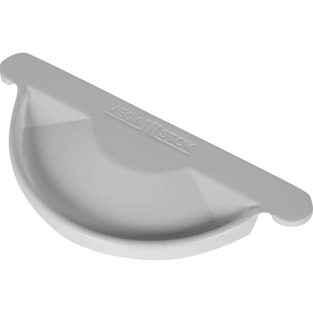 Заглушка полукруглого желоба D125 мм цвет белый ВЕГА STLM-2150186