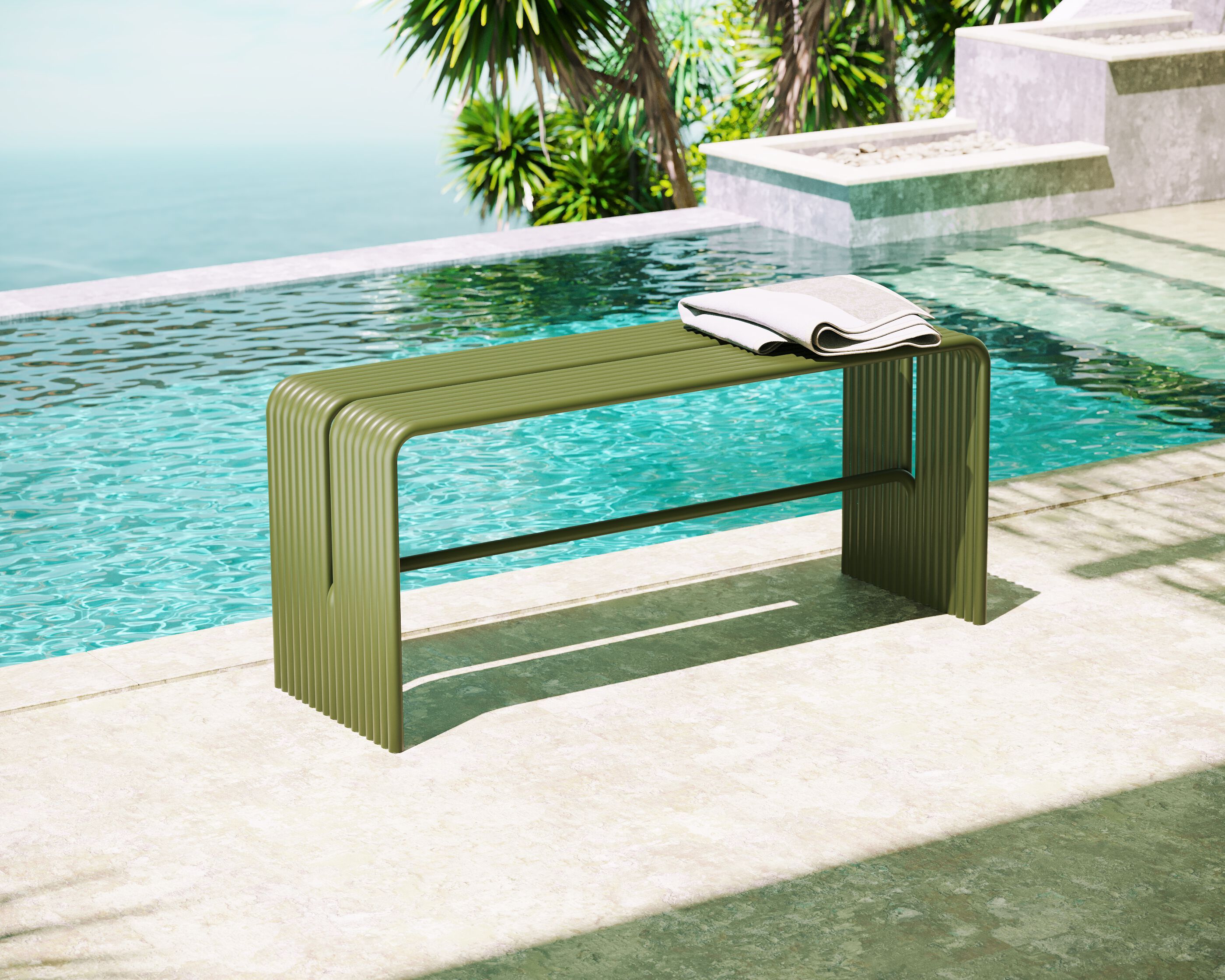 Алюминиевая садовая скамейка с порошковым покрытием Joyf TUbe ARCH-00131269 - Вид №2