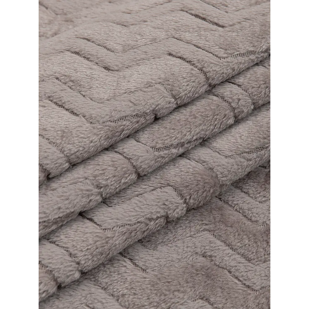 Плед Зигзаг 200x220 см фланель цвет бежевый TEXREPUBLIC STLM-2159629 - Вид №3