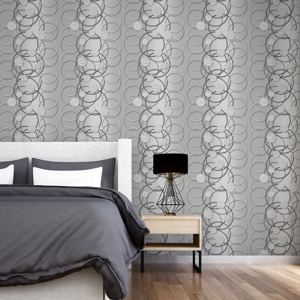 Обои флизелиновые Аспект Вега серые 1.06 м 75049-14 WALL DECOR STLM-2014681 - Вид №2