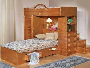 Caroti Спальня-лофт из дерева для мальчиков