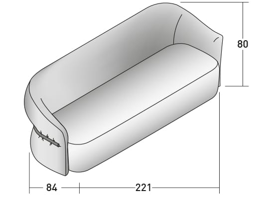 3-местный диван Flou Madame Butterfly ARCH-00093427 - Вид №6