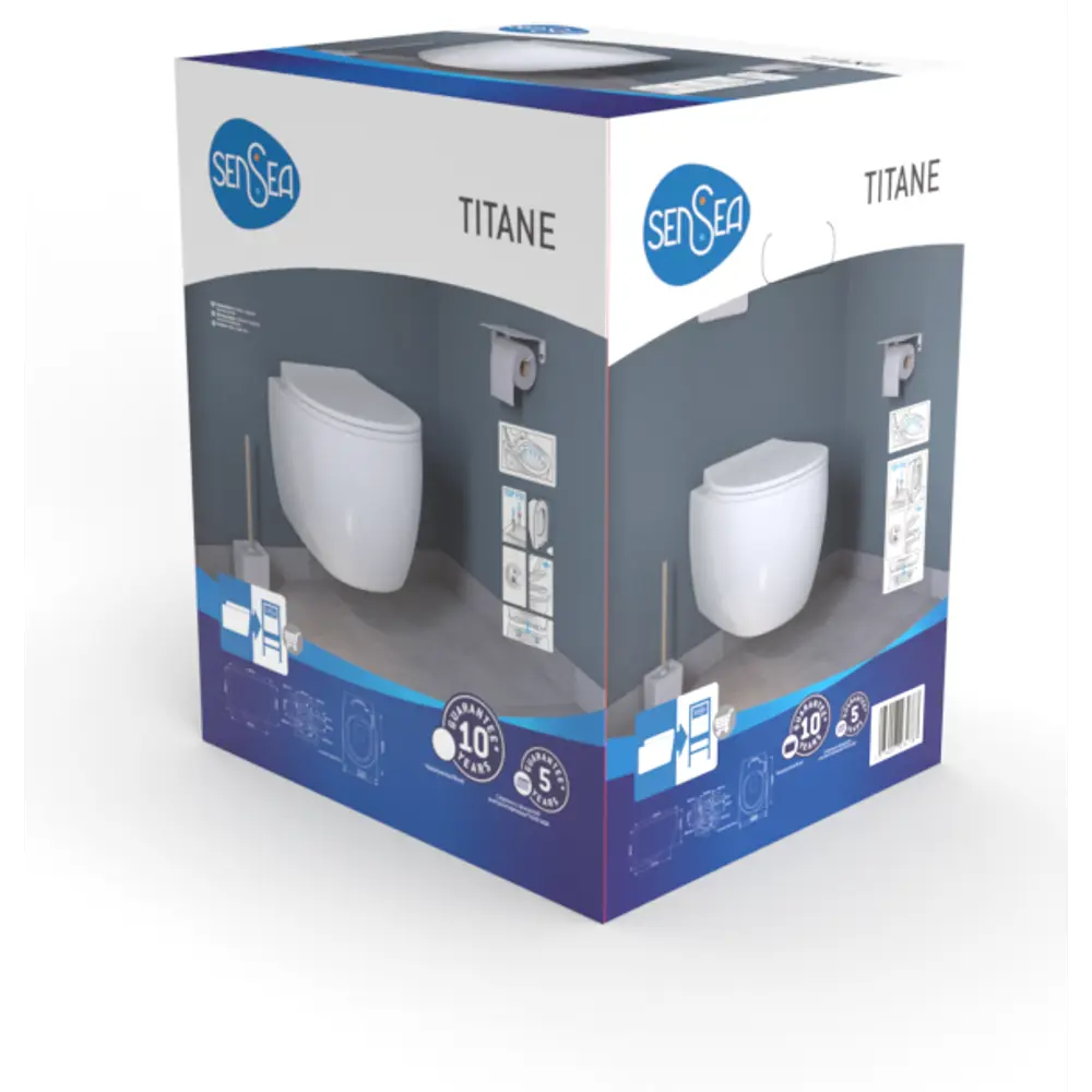 Унитаз подвесной Sensea Titan безободковый Titane STLM-2165079 - Вид №9