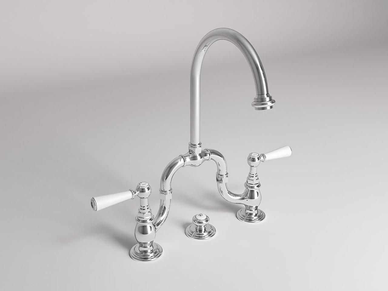 Смеситель для раковины с 3 отверстиями и автоматическим сливом Park Avenue Astaire ARCH-00131079 - Вид №1