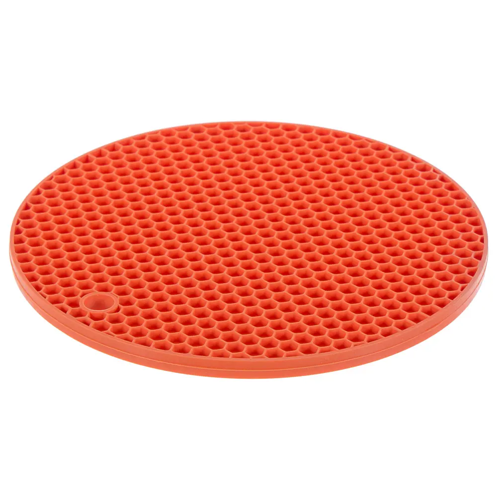 Прихватка/подставка под горячее 18x18x0.75 см силикон цвет коралл Santreyd STLM-2027435