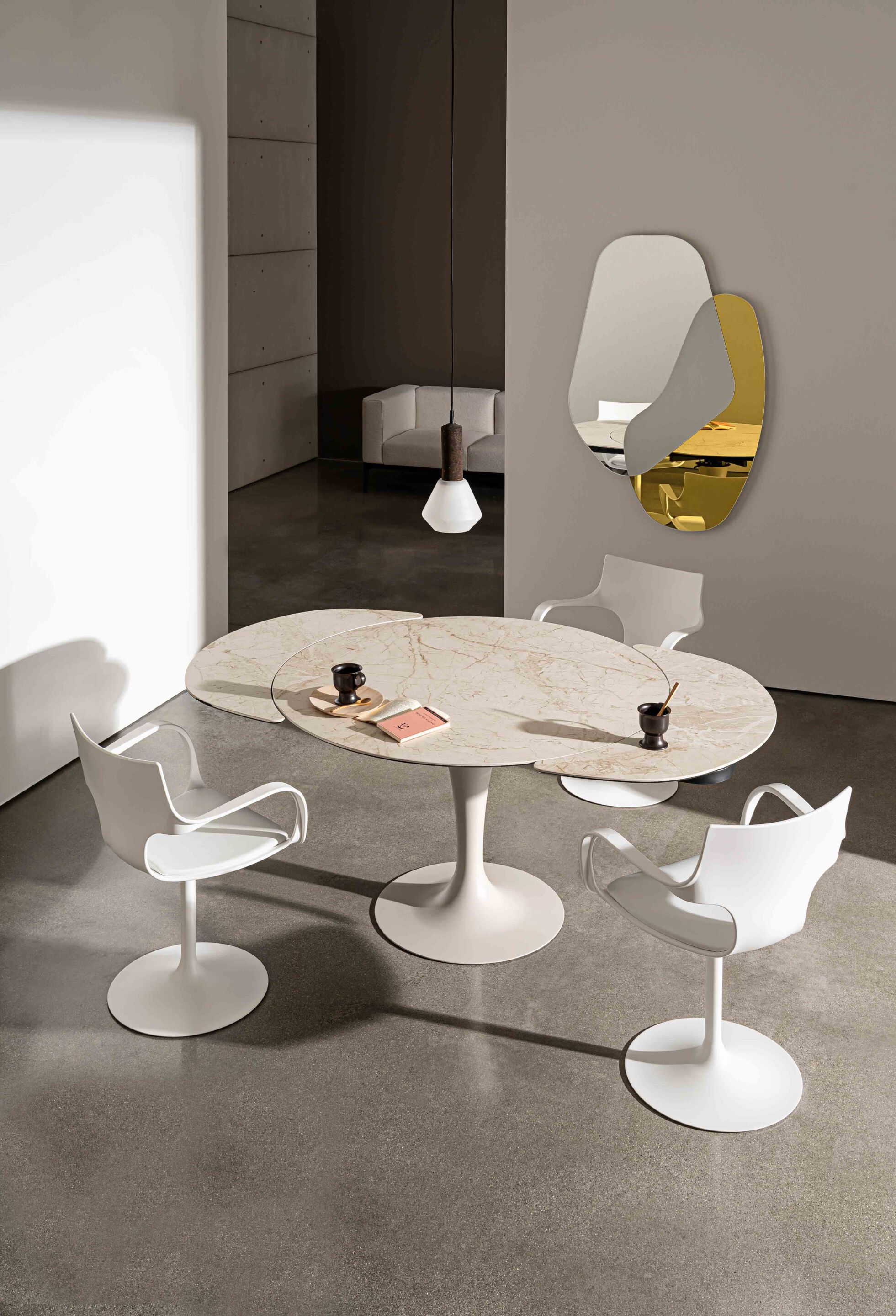 Керамический круглый выдвижной стол Sovet Italia ARCH-00070072 - Вид №2