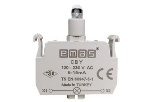16294692 Блок-контакт подсветки с зелёным светодиодом, серия C, 100-230 В AC CBY EMAS
