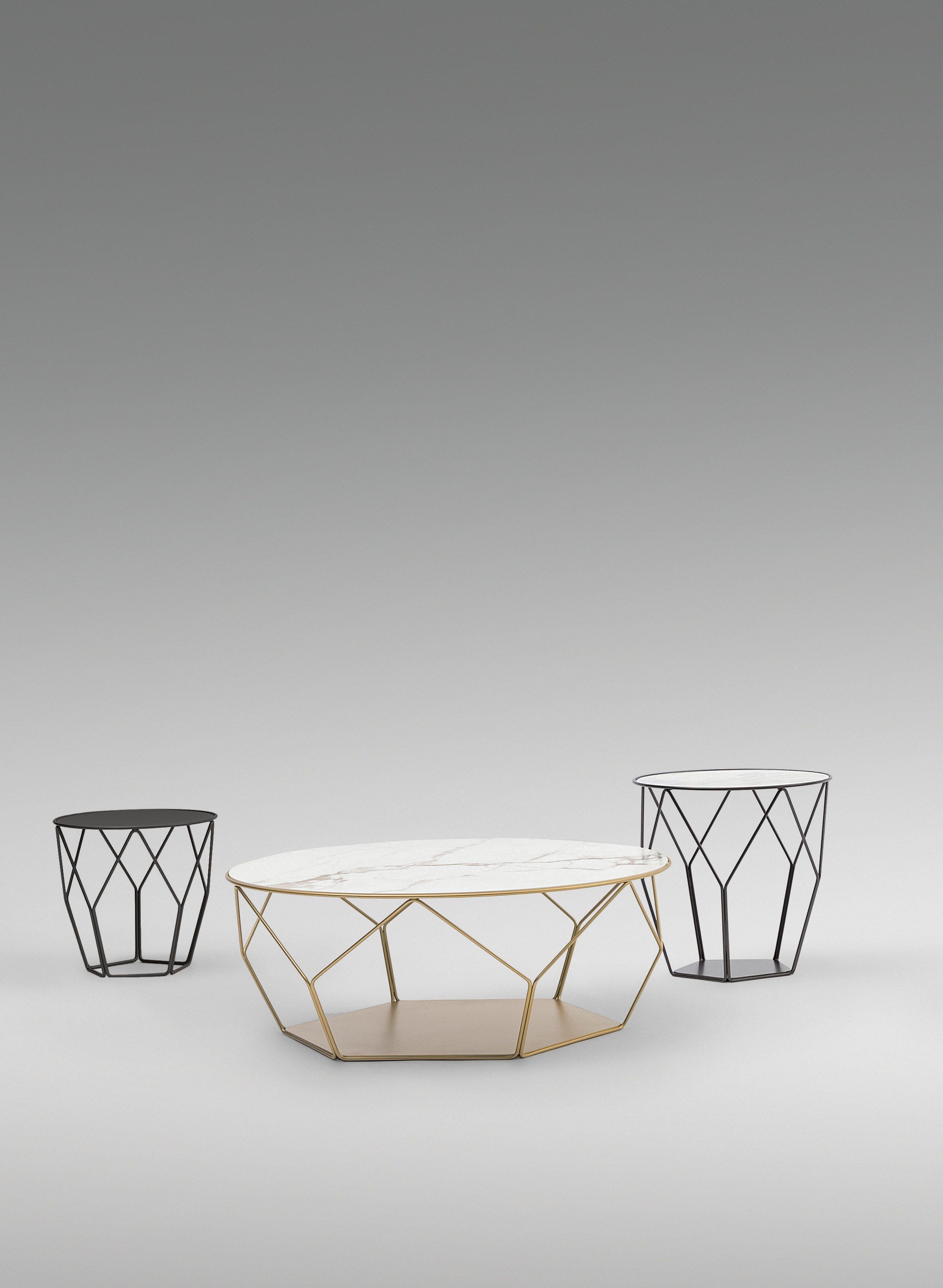 Высокий круглый керамический журнальный столик BONALDO ARCH-00121569 - Вид №1