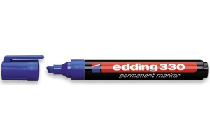 15563858 Маркер перманентный 330-3, клиновидный наконечник 1,5-3 мм, синий E-330#3 EDDING