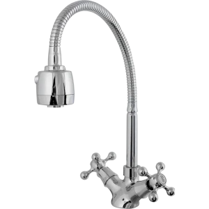 Смеситель для кухни Клевер Leto с гибким изливом 33.6 см цвет хром