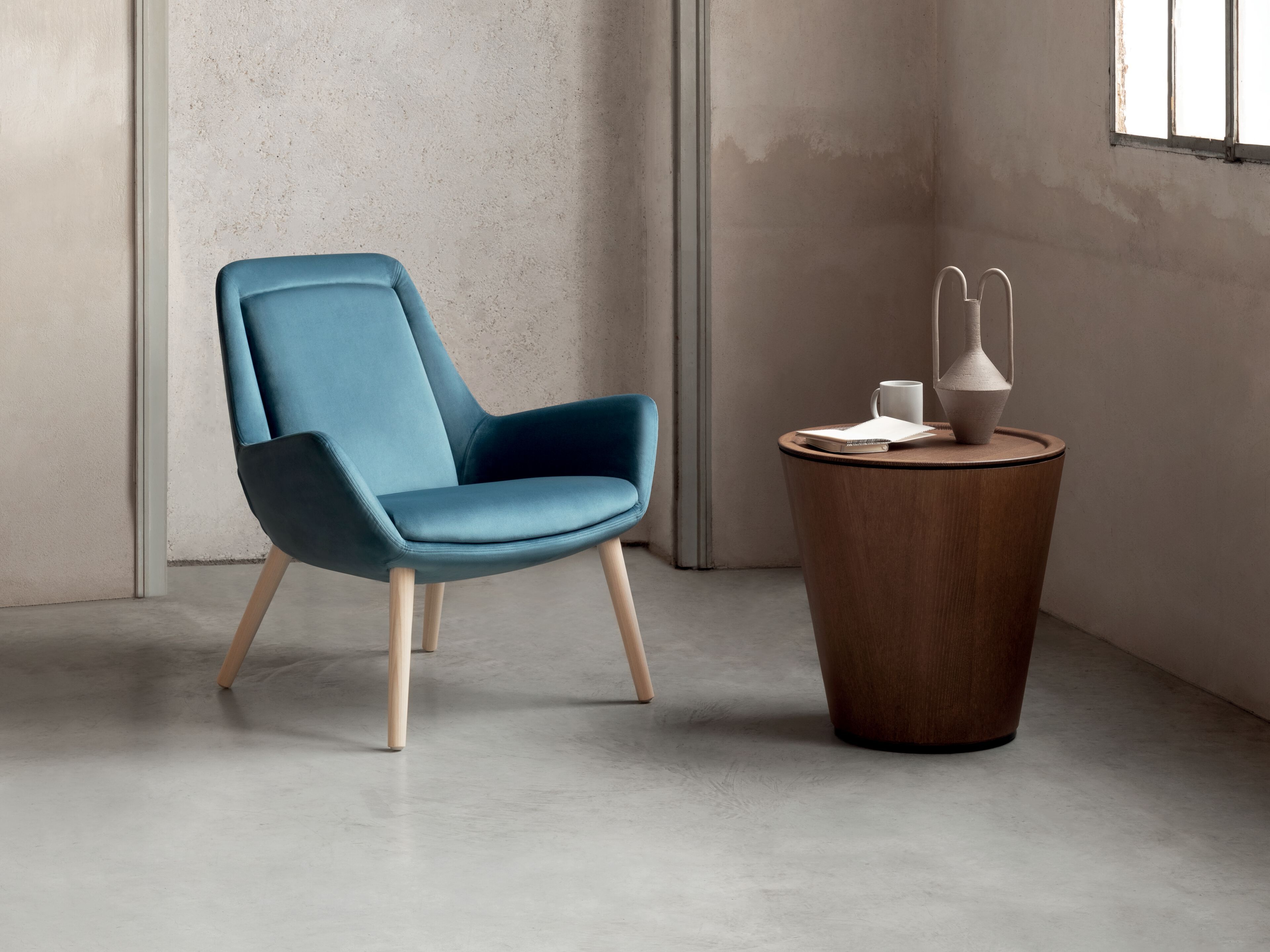 Круглый деревянный журнальный столик Riccardo Rivoli Kono ARCH-00010727 - Вид №1