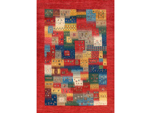 Прямоугольный шерстяной клетчатый ковер